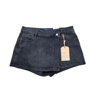 Project indigo denim skort black sz 13